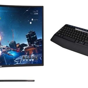 Sceptre 32-inch Curved Gaming Monitor (C325B-185RD) and Logitech MK345 Wireless Keyboard and Mouse Combo