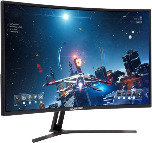 Sceptre 32-inch Curved Gaming Monitor (C325B-185RD) and Logitech MK345 ...
